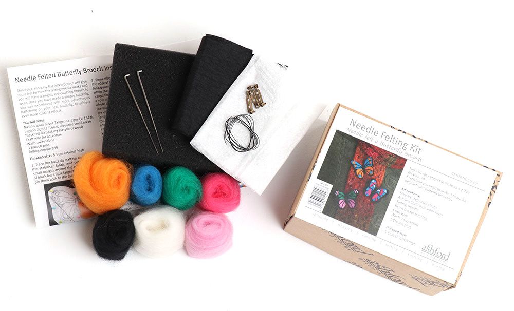 Needle Felting Kit Butterfly Brooches Needle Felting Kits Needle Felting Kit Butterfly